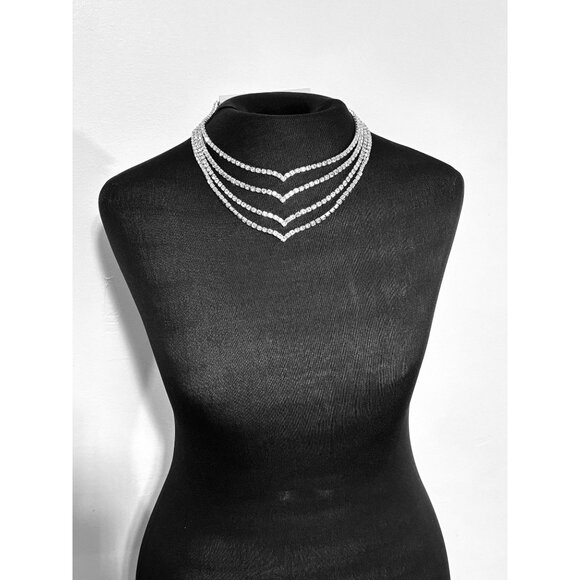You're Invited Multi-Layered Necklace Silver-Tone Womens Elegant Design - Picture 1 of 5